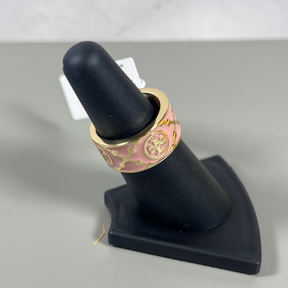 Tory Burch Pink and Gold Women's Ring - Picture 2 of 3